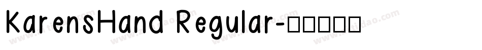 KarensHand Regular字体转换